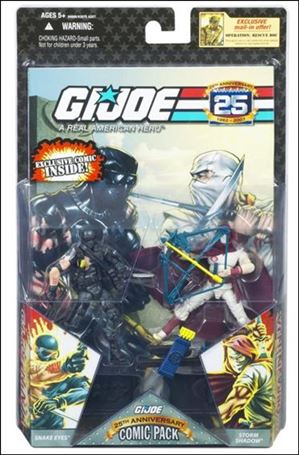 G.I. Joe 25th Anniversary Comic Packs figure 11 Snake-Eyes and Storm Shadow (Battle Damage)