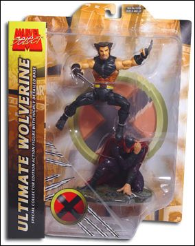 Marvel Select figure 11 Ultimate Wolverine w/ Injured Magneto Base