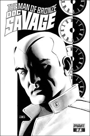 Doc Savage (2013) issue 7-C John Cassaday Black & White Cover