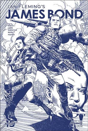 James Bond (2019) issue 2-C Jim Cheung 1:11 Blue Tint Dressed Cover
