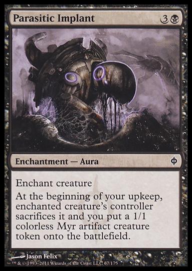 Magic the Gathering: New Phyrexia card 67 Parasitic Implant