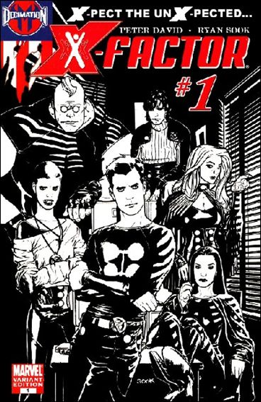 X-Factor (2006) issue 1-B Black and White Cover (2nd Printing)