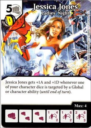Marvel Dice Masters Defenders card 17 Jessica Jones: Ladies' Night
