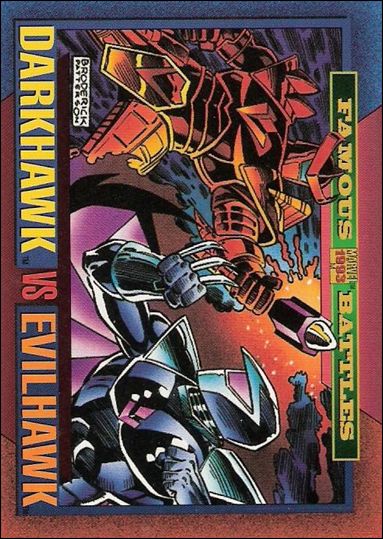 Marvel Universe: Series 4 (Base Set) card 166 Darkhawk vs Evilhawk