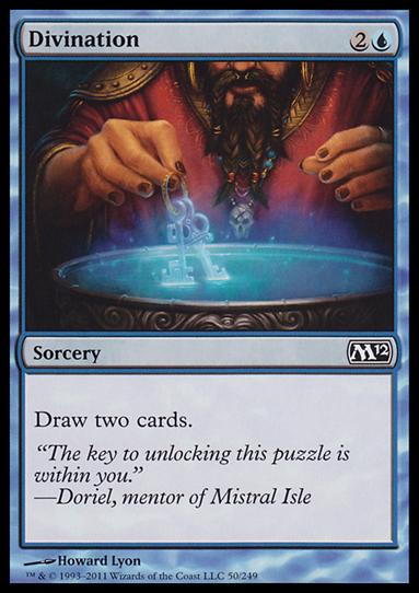 Magic the Gathering: 2012 Core Set (Base Set) card 50 Divination
