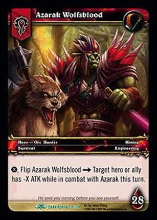 World of Warcraft: Through the Dark Portal (Base Set) card 11 Azarak Wolfsblood