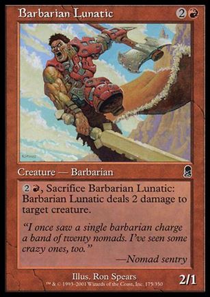 Magic the Gathering: Odyssey (Base Set) card 175 Barbarian Lunatic