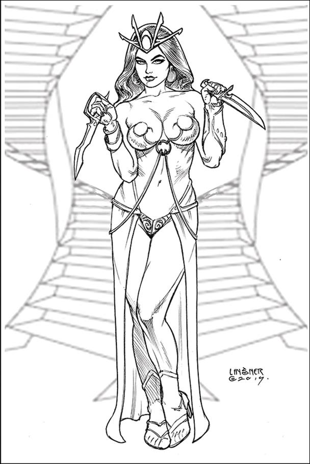 Dejah Thoris (2019) issue 5-J Joseph Michael Linsner 1:40 Virgin B&W Cover