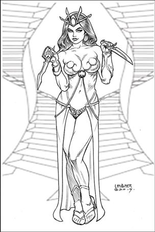Dejah Thoris (2019) issue 5-J Joseph Michael Linsner 1:40 Virgin B&W Cover