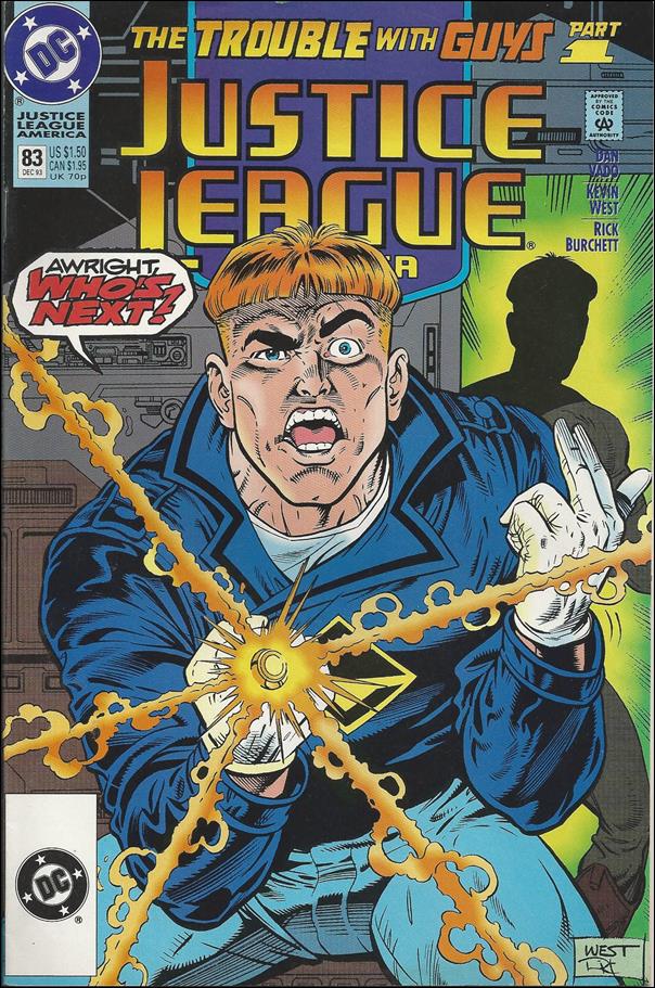 Justice League America issue 83-B DC Bullet UPC (2nd Printing)