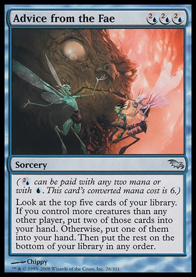 Magic the Gathering: Shadowmoor (Base Set) card 28 Advice fron the Fae