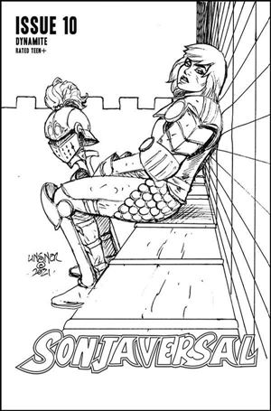 Sonjaversal issue 10-H Joseph Michael Linsner 1:10 Black & White Cover