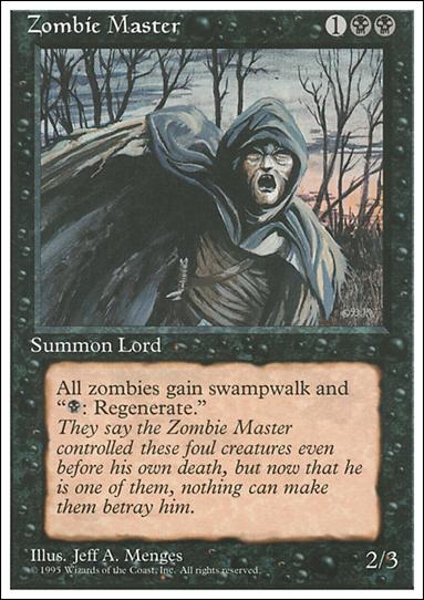 Magic the Gathering: 4th Edition (Base Set) card 174 Zombie Master
