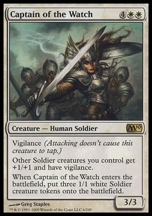 Magic the Gathering: 2010 Core Set (Base Set) card 6 Captain of the Watch