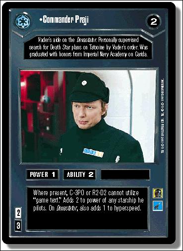 Star Wars: Premiere Limited (Base Set) card 26 Commander Praji