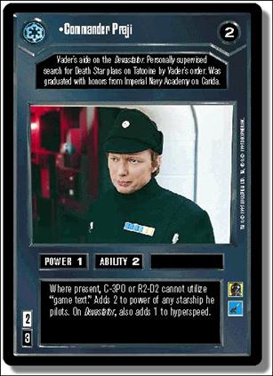 Star Wars: Premiere Limited (Base Set) card 26 Commander Praji