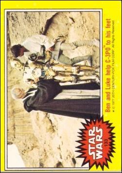 Star Wars: Series 3 (Base Set) card 133 Ben and Luke help C-3PO to his feet