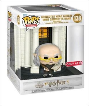 POP! Harry Potter figure 138 Gringott's Head Goblin with Gringott's Bank