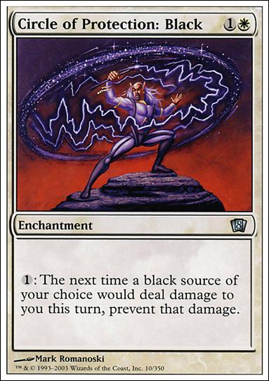 Magic the Gathering: 8th Edition (Base Set) card 10 Circle of Protection: Black