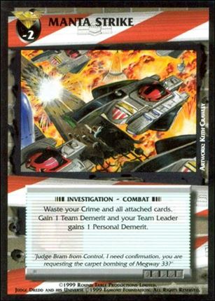 Dredd: The Card Game card 92 Manta Strike