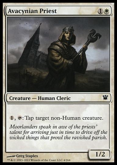 Magic the Gathering: Innistrad (Base Set) card 4 Avacynian Priest