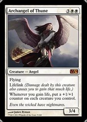 Magic the Gathering: 2014 Core Set (Base Set) card 5 Archangel of Thune