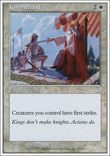 Magic the Gathering: 7th Edition (Base Set) card 25 Knighthood