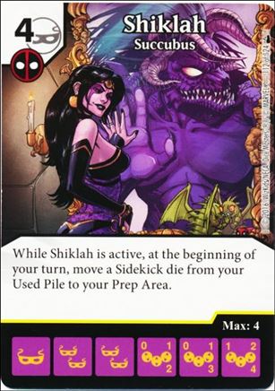 Marvel Dice Masters Deadpool card 112 Shiklah: Succubus 