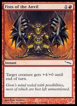 Magic the Gathering: Mirrodin (Base Set) card 91 Fists of the Anvil