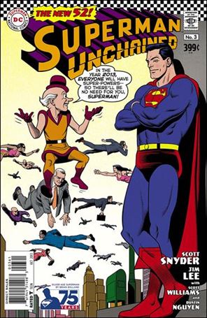 Superman Unchained issue 3-I Brian Bolland 1:50 Silver Age Cover