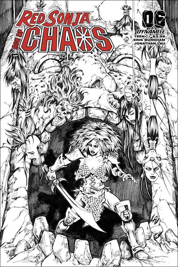 Red Sonja: Age of Chaos issue 6-P Jonathan Lau 1:35 Black & White Cover