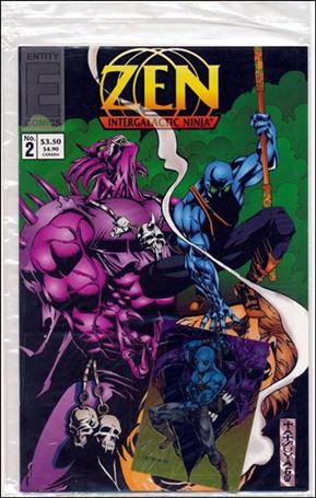 Zen Intergalactic Ninja Color (1993) issue 2 Polybagged with Chromium Trading Card - Flipbook