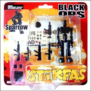 Stikfas Preassembled Blister Regular Pack figure 6 Black Ops Sparrow