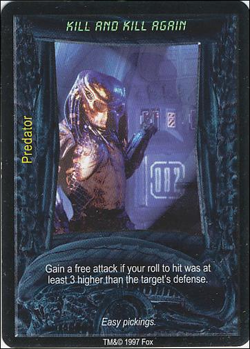 Aliens/Predator (Base Set) card 191 Kill and Kill Again
