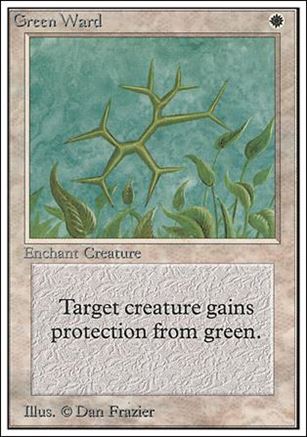 Magic the Gathering: Unlimited (Base Set) card 21 Green Ward