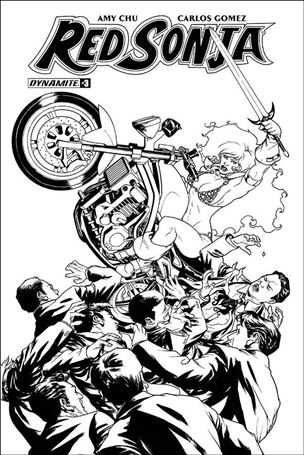 Red Sonja (2017) issue 3-G Mike McKone B&W Cover