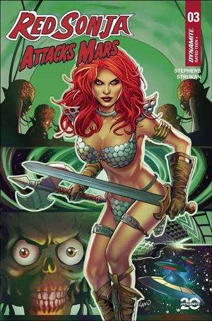Red Sonja Attacks Mars issue 3.00-C Greg Land Cardstock Cover