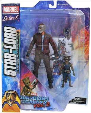 Marvel Select figure 134 Star Lord w/Rocket (Guardians of The Galaxy 2)