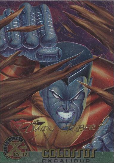 1996 Fleer Ultra X-Men All Chromium (Gold Signature Parallel Base Set) card 25 Colossus