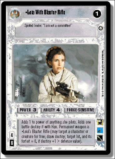 Star Wars: Enhanced Premiere (Base Set) card 4 Leia With Blaster Rifle