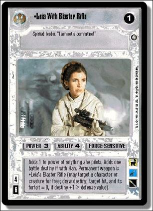 Star Wars: Enhanced Premiere (Base Set) card 4 Leia With Blaster Rifle
