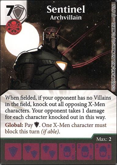 Marvel Dice Masters Uncanny X-Men  card 87 Sentinel: Archvillain