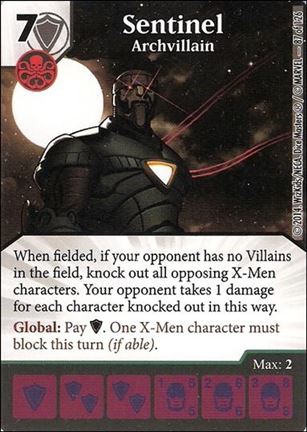 Marvel Dice Masters Uncanny X-Men  card 87 Sentinel: Archvillain