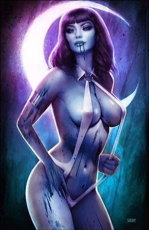 Vampirella: Year One issue 1-ZH Retailer Exclusive Szerdy Blue Ultraviolet Cover