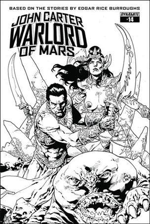 John Carter: Warlord of Mars (2014) issue 14-E Fritz Casas 1:10 Black & White Cover