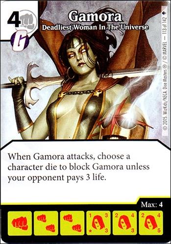 Marvel Dice Masters Age of Ultron  card 113 Gamora: Deadliest Woman in the Universe