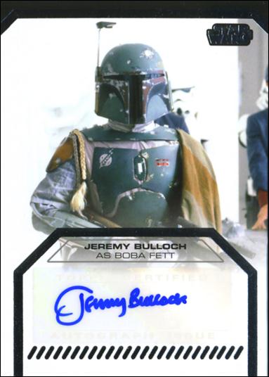 Star Wars Galactic Files (Autograph Subset) card nn10 Jeremy Bulloch as Boba Fett 1/500 (1:605 Packs)