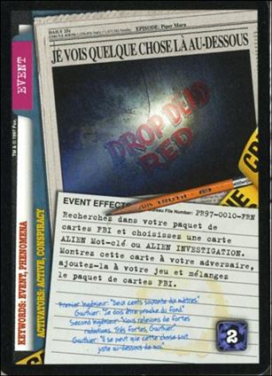 X-Files (Promo) card PR97-10-FRN Je Vois Quelque Chose La Au-dessous