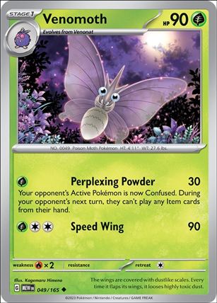 Pokemon: Scarlet & Violet - 151 (Base Set) card 049/165 Venomoth