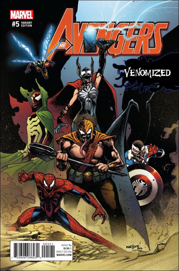 Avengers (2017) issue 5-B David Marquez Venomized Cover